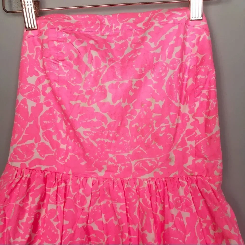 LILLY PULITZER | Chandie Cosmic Pink Strapless Fit & Flare Dress Women’s Size S - Picture 4 of 11